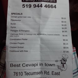 Menu Page 1