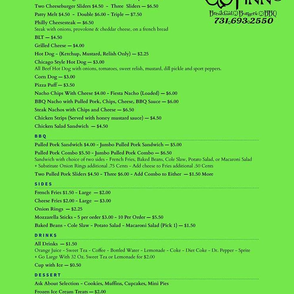 KC Finn's - Lunch Menu - Barbeque Near Me - Jackson, Tennessee KC Finn's - Lunch Menu - Barbeque Near Me - Jackson, Tennessee
