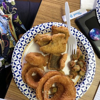 Big Fish Market - onion rings, fried okra and snapper. - Seafood Near Me - Moreno Valley, California