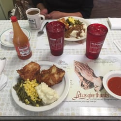 Ben & Joy's Restaurant - Sunday fried chicken buffet with hot sauce honey!