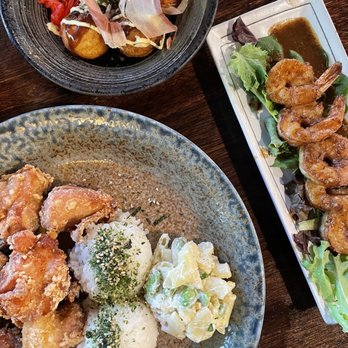 Karaage Setsuna - Takoyaki, Kara-Age Plate, Garlic Shrimp - Japanese Near Me - Seattle, Washington Karaage Setsuna - Takoyaki, Kara-Age Plate, Garlic Shrimp - Japanese Near Me - Seattle, Washington