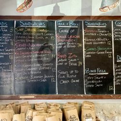 Noble Eatery - Wall menu