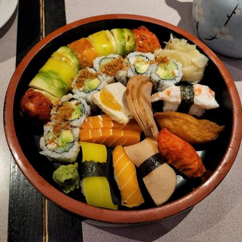 Tenon Vegetarian Cuisine - Combo A Sushi Platter - 28 Pieces (8 pcs Sashimi, 6 pcs Sushi, Rainbow Roll 8 pcs, and California Roll 6 pcs) - Sushi Bars Near Me - Markham, Ontario Tenon Vegetarian Cuisine - Combo A Sushi Platter - 28 Pieces (8 pcs Sashimi, 6 pcs Sushi, Rainbow Roll 8 pcs, and California Roll 6 pcs) - Sushi Bars Near Me - Markham, Ontario
