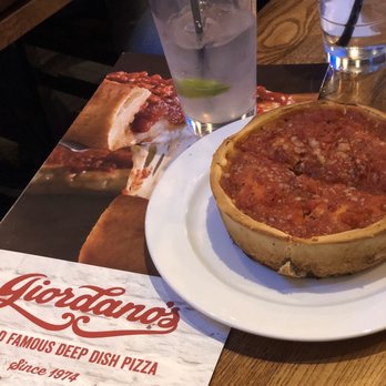 Giordano's - Moscow Mule and Deep dish pepperoni pizza for one person. Marco is an amazing server. He has excellent customer service. - Pizza Near Me - Chicago, Illinois
