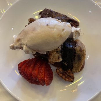 Jesse McClelland Personal Chef & Catering - Brownie Ala Mode, Caramel Chocolate Brownie, Cocoa Nibs, HoneyComb Ice Cream, Candied Pecans - Personal Chefs Near Me - Marina, California Jesse McClelland Personal Chef & Catering - Brownie Ala Mode, Caramel Chocolate Brownie, Cocoa Nibs, HoneyComb Ice Cream, Candied Pecans - Personal Chefs Near Me - Marina, California