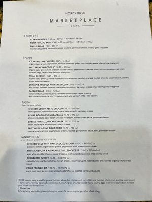 Menu photo 2 Marketplace Cafe at Nordstrom Skokie, IL Menu photo 2 Marketplace Cafe at Nordstrom Skokie, IL
