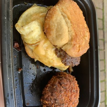 Local Loaf - Sausage, egg, and cheese biscuit with boxty brown - Bakeries Near Me - Charlotte, North Carolina Local Loaf - Sausage, egg, and cheese biscuit with boxty brown - Bakeries Near Me - Charlotte, North Carolina
