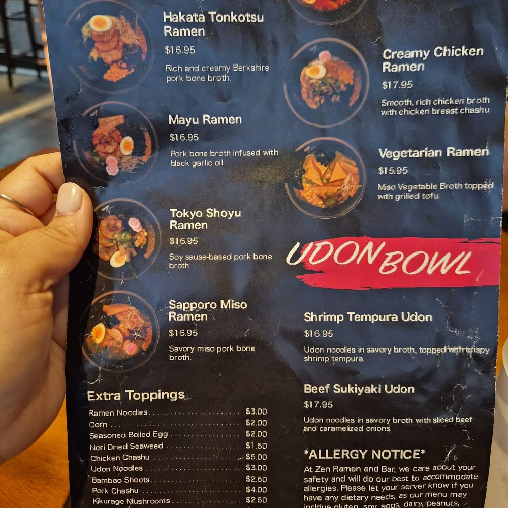 Zen Ramen & Bar - Menu - Ramen Near Me - Augusta, Georgia Zen Ramen & Bar - Menu - Ramen Near Me - Augusta, Georgia