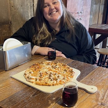 Rock N Wool Winery - Had a lot of wine so my cousin and I decided to get a pizza! - Wineries Near Me - Poynette, Wisconsin