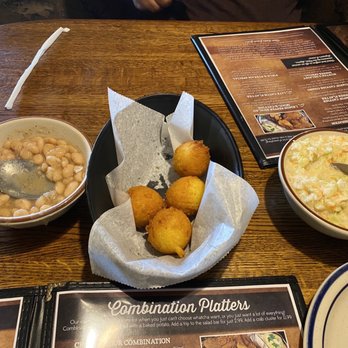 Jumpin' Catfish Restaurant - Beans with Ham, Hushpuppy Basket, & Coleslaw. - Seafood Near Me - Olathe, Kansas