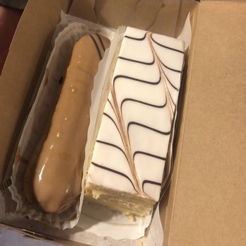 Le Panier - Close up of eclair and Napoleon - Bakeries Near Me - Seattle, Washington Le Panier - Close up of eclair and Napoleon - Bakeries Near Me - Seattle, Washington