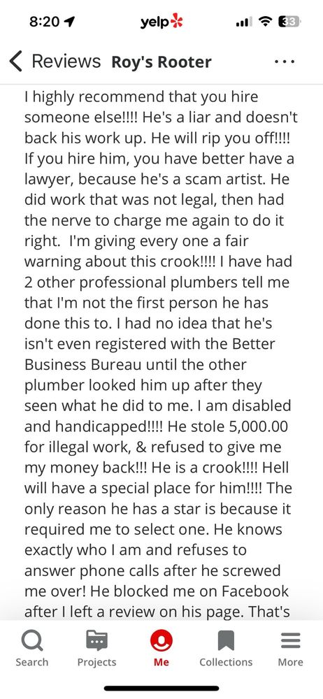 Slide of Roy's Rooter