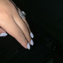 All lumps are visible and color is not even through out nail .