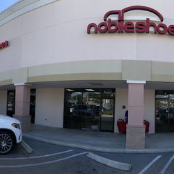 Nobile Shoes - Store front. Panoramic view of Nobile Shoes in the Bed Bath and Beyond plaza on the corner of Atlantic and Military