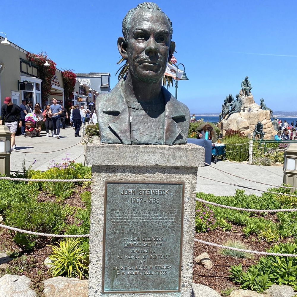 Steinbeck Plaza One - 05.29.22 John Steinbeck no longer wearing a mask - Shopping Centers Near Me - Monterey, California Steinbeck Plaza One - 05.29.22 John Steinbeck no longer wearing a mask - Shopping Centers Near Me - Monterey, California