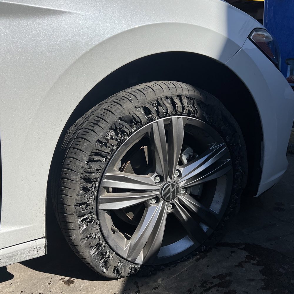 Torres Tires - BEFORE (ruined tire) - Tires Near Me - Long Beach, California Torres Tires - BEFORE (ruined tire) - Tires Near Me - Long Beach, California