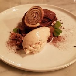 Chocolate Ganache with Caramel Ice Cream