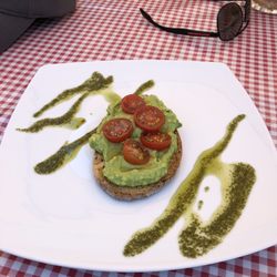 Amadeo's Bistró - Avacado toast. Split the order so this is half