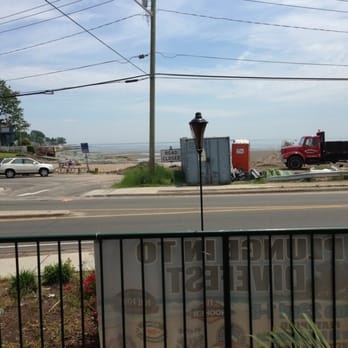 Dive Bar & Restaurant - View from inside the restaurant in the summertime - New American Near Me - West Haven, Connecticut