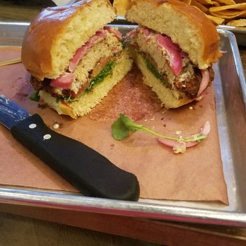 LSA Burger - The Janis. The onions make the sandwich!!!! - Cocktail Bars Near Me - Denton, Texas LSA Burger - The Janis. The onions make the sandwich!!!! - Cocktail Bars Near Me - Denton, Texas