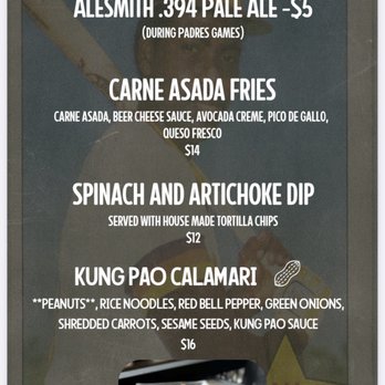 The Corner Drafthouse - Baseball season menu - Gastropubs Near Me - San Diego, California The Corner Drafthouse - Baseball season menu - Gastropubs Near Me - San Diego, California