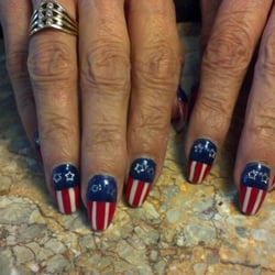 Cherry Valley Nails and Hair - 4th of July Flag