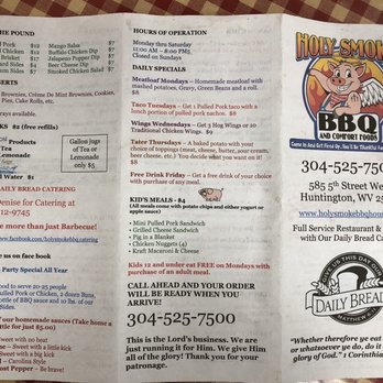 Holy Smoke BBQ - Holy Smoke BBQ & Comfort Foods 20Oct2018 - Barbeque Near Me - Ceredo, West Virginia Holy Smoke BBQ - Holy Smoke BBQ & Comfort Foods 20Oct2018 - Barbeque Near Me - Ceredo, West Virginia