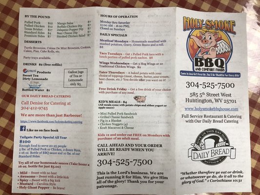 Menu photo 5 Holy Smoke BBQ Ceredo, WV Menu photo 5 Holy Smoke BBQ Ceredo, WV