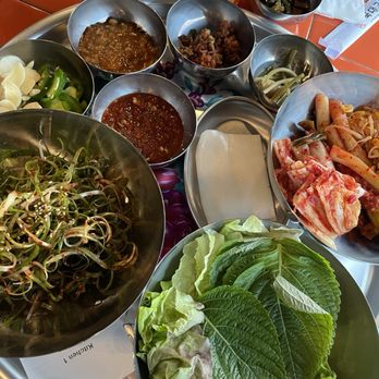 K Team BBQ - Delicious side dishes/sauces - Korean Near Me - Los Angeles, California