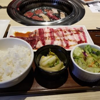 Yakiniku Like - 9.99 150g grand opening set. The meat is super thin so don't leave it on the grill to long.. or like one of mine it turned to ash lol - Japanese Near Me - Honolulu, Hawaii Yakiniku Like - 9.99 150g grand opening set. The meat is super thin so don't leave it on the grill to long.. or like one of mine it turned to ash lol - Japanese Near Me - Honolulu, Hawaii