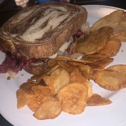 Nite Courts - Ruben sandwich with chips