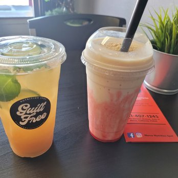 Norco Nutrition Spot - Cucumber/Mint Tea and Strawberry Cheesecake Protein Shake - Juice Bars & Smoothies Near Me - Norco, California Norco Nutrition Spot - Cucumber/Mint Tea and Strawberry Cheesecake Protein Shake - Juice Bars & Smoothies Near Me - Norco, California