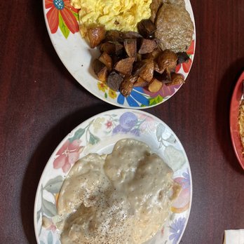 Southern Sisters Cafe - 1/2 biscuits and gravy, County fries, sausage and eggs - American Near Me - Melbourne, Florida Southern Sisters Cafe - 1/2 biscuits and gravy, County fries, sausage and eggs - American Near Me - Melbourne, Florida