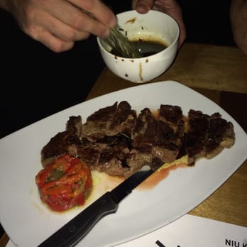 Niu Kitchen - "ENTRECOT" Grilled NY strip steak with rosemary vinaigrette. OUT OF THIS WORLD!!! - Catalan Near Me - Miami, Florida Niu Kitchen - "ENTRECOT" Grilled NY strip steak with rosemary vinaigrette. OUT OF THIS WORLD!!! - Catalan Near Me - Miami, Florida
