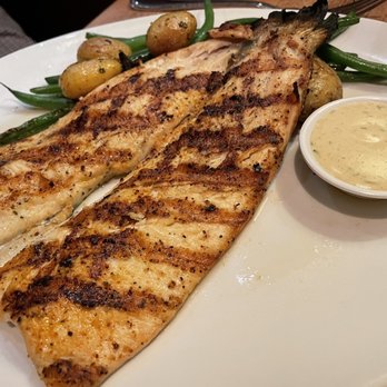 Seasons 52 - Wood-Grilled Boneless Rainbow Trout - 9/10 - New American Near Me - Jacksonville, Florida Seasons 52 - Wood-Grilled Boneless Rainbow Trout - 9/10 - New American Near Me - Jacksonville, Florida