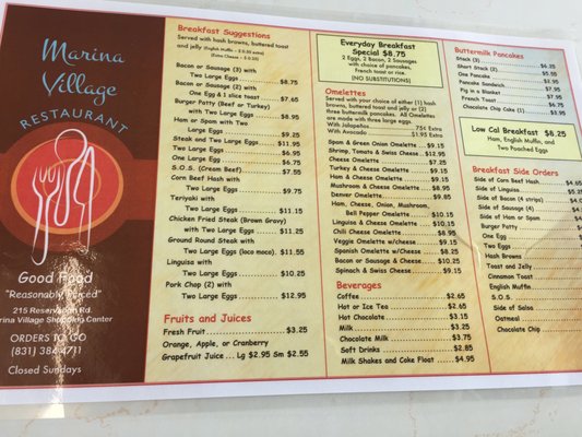 Menu photo 5 Marina Village Restaurant Marina, CA Menu photo 5 Marina Village Restaurant Marina, CA
