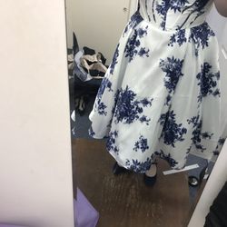 Hems and Such Alterations - From Ballgown to Tea Length Dress that was hemmed by Hems and Such Alterations.
