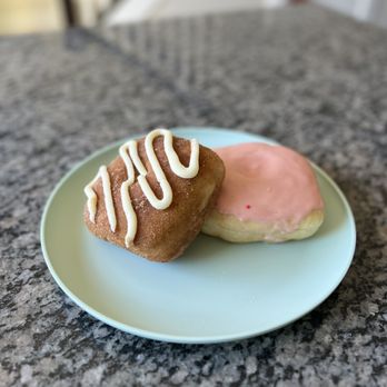 Your Mom's Donuts - two donuts on a plate - Donuts Near Me - Charlotte, North Carolina Your Mom's Donuts - two donuts on a plate - Donuts Near Me - Charlotte, North Carolina