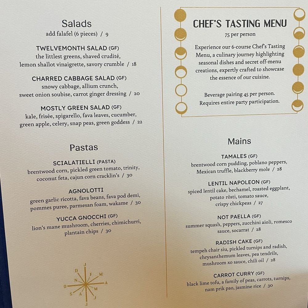 Twelvemonth - Menu - Vegan Near Me - Burlingame, California Twelvemonth - Menu - Vegan Near Me - Burlingame, California