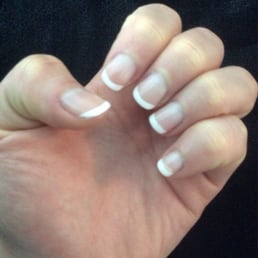 Shellac French Manicure (I have weird nails to begin with so it's definitely well-shaped)