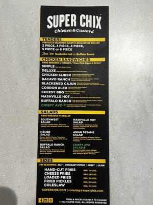 Menu photo 1 Super Chix Pensacola, FL