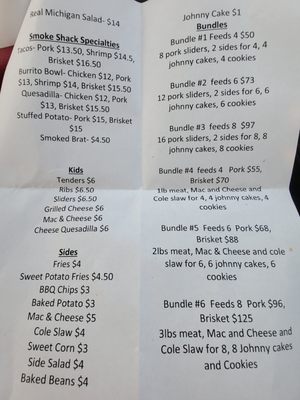 Menu photo 6 Johnny V's Smoke Shack Perry, MI
