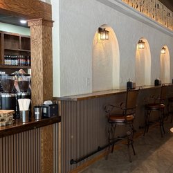 Seating along bar