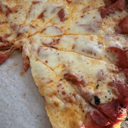 Pizza Baron - Barely any pepperoni they put so much cheese to cover it. It literally taste like rubber.