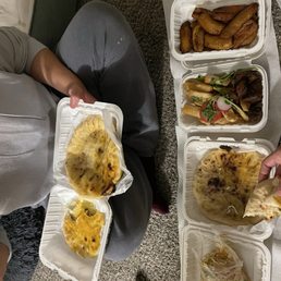 Pupusas, Lomo Saltado, and Plaintains Pupusas, Lomo Saltado, and Plaintains