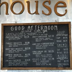Franklin Bakehouse - Menu board