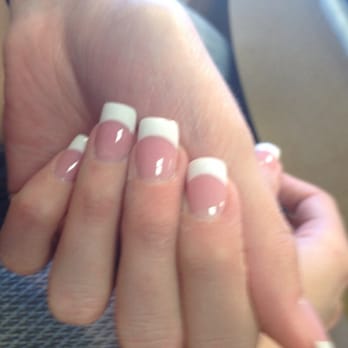G & J Nails - Acrylic pink and white.. Done by Ty - Nail Salons Near Me - North Myrtle Beach, South Carolina
