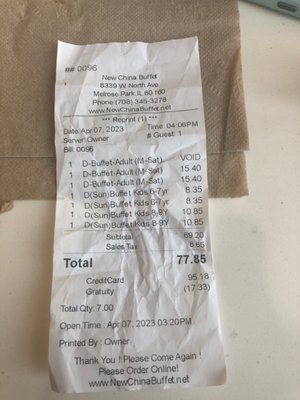 New China Buffet