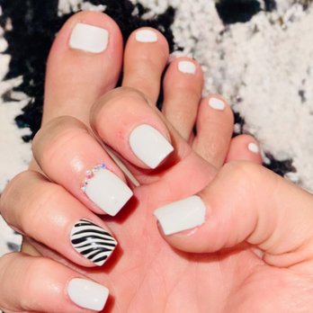 Jax Nails - Waianae - White nails with designs - Nail Salons Near Me - Waianae, Hawaii Jax Nails - Waianae - White nails with designs - Nail Salons Near Me - Waianae, Hawaii