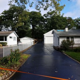 a driveway in a residential area